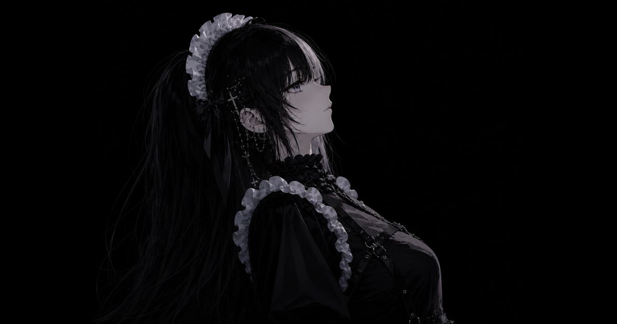 Kuroame gothic maidcore character